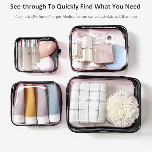 LETGO Clear Makeup Bag, Portable Travel Toiletry Bags - Image 4