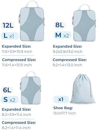 Bagsmart Compression Packing Cubes, Travel Bag Cruise Ship Essentials - Image 5