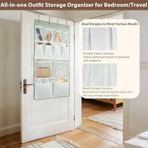 2 Pack- 12 Pocket Over Door Hanging Storage Organizer - Image 7