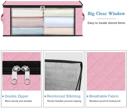 HomeHacks 3-Pack Clothes Organizer Storage Bags, 35L Storage Bins - Image 4