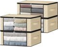HomeHacks 4-Pack Clothes Organizer Storage Bags, 35L Storage Bins by HomeHacks
