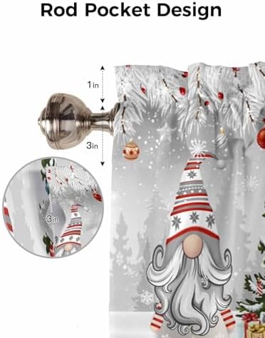 Vandarllin Christmas Gnome Valance Curtains - Image 7