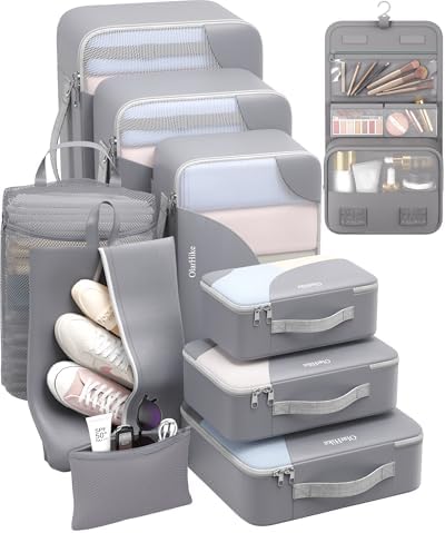 OlarHike 10 Set Packing Cubes for Travel, Gifts for Women Mom, Anti-Tearing by OlarHike