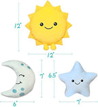 BenBen Sun Plush Toy 12 inch, 7 inch Stuffed Star and Moon, Cute Plushies Gift - Image 2