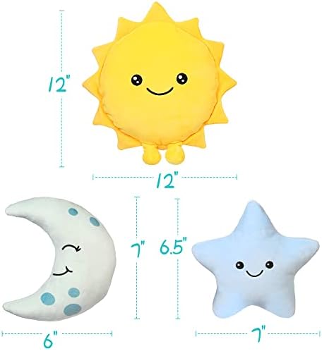 BenBen Sun Plush Toy 12 inch, 7 inch Stuffed Star and Moon, Cute Plushies Gift - Image 2