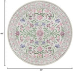 Lahome Light Purple 4ft Round Accent Rug, Small Circle Soft Mat - Image 2