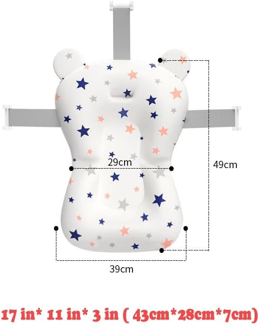 Baby Bath Pad, Soft Bathtub Mat, Adjustable Nonslip Newborn Toddler Bath Cushion - Image 3