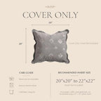 BlissBlush Throw Pillow Cover 20x20, Light Gray Velvet Decorative Pillow Cover - Image 6