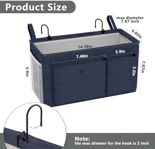 Bedside Caddy Bedside Storage Hanging Organizer - Image 2