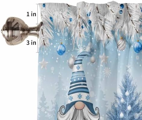Vandarllin Christmas Gnome Kitchen Curtains and Valances Set, Winter Merry - Image 7