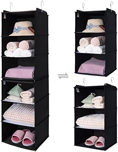 GRANNY SAYS 6-Shelf Hanging Closet Organizer, Foldable Storage by GRANNYSAYS