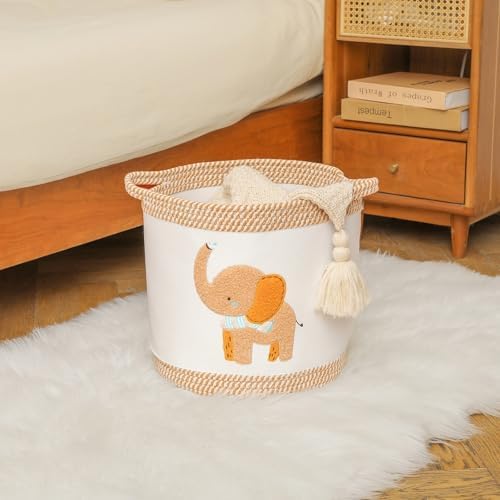 Baby Toy Basket Blanket Baskets Laundry Hamper Cute Elephant Nursery - Image 2