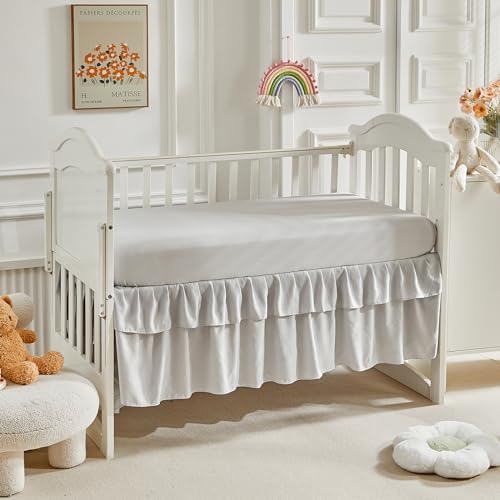 3 Pieces Tufted Stripes Crib Bedding Set - Image 6