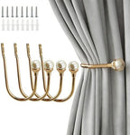 COCIVIVRE 4 Pack Curtain Holdbacks Wall Mounted Curtain Tiebacks Hooks Plastic by COCIVIVRE