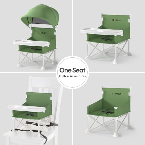 Cochildor 4-in-1 Portable Baby Chair, Foldable Toddler Booster Seat - Image 2