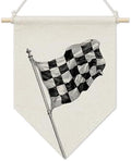 KYTWSFWS Vintage Race Car Boy Nursery Wall Art Pennant Flag, Boys Room Wall by Unknown