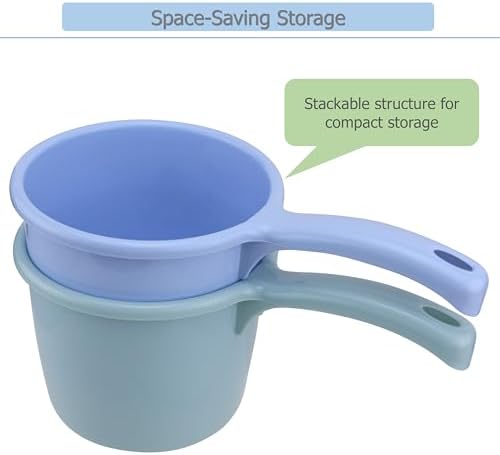 EIKS 3 Pack Plastic Water Ladle Home Kitchen Scoop - Image 7