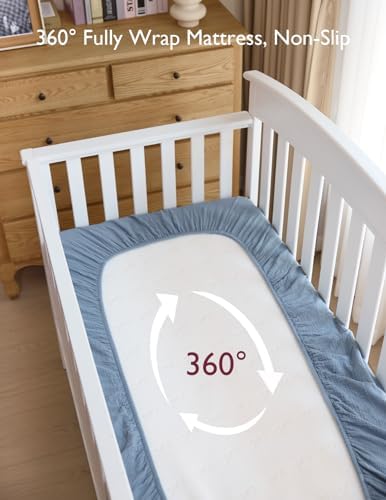 Momcozy Mini Crib Sheets 38"x26", Pack and Play Sheet - Image 6
