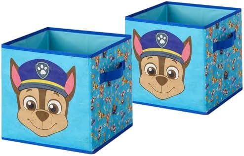 Nickelodeon Paw Patrol Kids Storage Cubes, 2 Pack Foldable Fabric Bins by IdeaNuovaCharacterShop