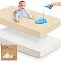 2pk Waterproof Crib Mattress Protector Cover Fitted 52x28 by KeaBabies