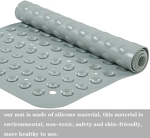 YANZIFLY Bathtub Mat for Shower: Soft Silicone Bath Mat Non Slip - Image 6