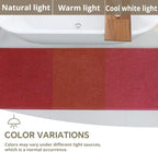 Polyester Bathroom Rug 36"x60" Red, Large Soft Shaggy Bath Mat - Image 6