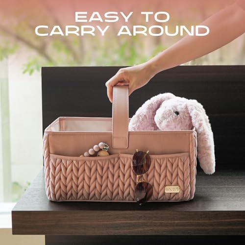 Luxurious Baby Diaper Caddy, Nursery Storage Basket - Image 6