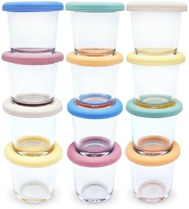 Elk and Friends Baby 4oz Borosilicate Glass Food Storage Jars | 12pk by ElkandFriends