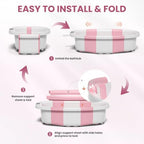 Collapsible Baby Bathtub with Soft Cushion and Thermometer, Newborn to Toddler - Image 6