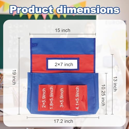 4 Pack Chair Pockets for Classrooms, 17.2"x19" Seat Sacks for Classroom Chairs - Image 2