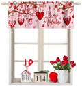 Pink Valentine's Day Kitchen Curtains Valances by VandarllinHomeKitchenDecor
