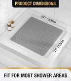 HITSLAM Shower Mat Anti Slip, Square Bath Mat - Image 2