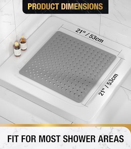 HITSLAM Shower Mat Anti Slip, Square Bath Mat - Image 2