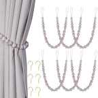 KLOGTSIND Wood Bead Curtain Tiebacks, 6 Pack Curtain Tie Backs by KLOGTSINDDirect