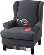Granbest Premium Water Repellent Wingback Chair Cover 2-Piece High Stretch by Granbest