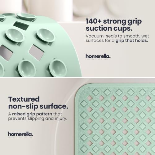 homerella Bathtub Mat Non Slip 28x16 Shower Mat Non Slip Anti Mold BPA Free - Image 2