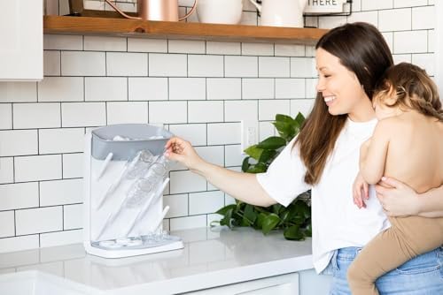 Ubbi Vertical Baby Bottle Drying Rack, Space Saving Countertop Bottle Dryer - Image 2