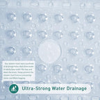 Large Square Shower Mat Bathtub Bath Mat Non Slip Clear 27"x27" - Image 5