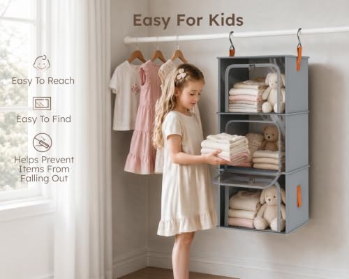 Homsorout 6-Tier Modular Hanging Closet Organizer Shelves - Image 7