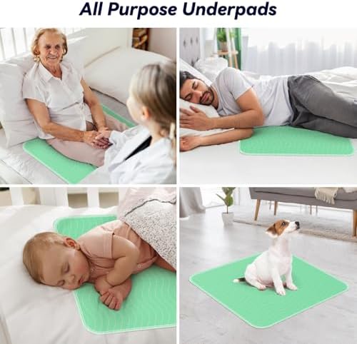 Fygrip 4 Pack 24” x 24” Extra Heavy Absorbency Washable Underpads Bed Pads - Image 7