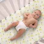 Peryiter 4 Pack Crib Sheets for Baby 52'' X 28" Yellow Bee Crib Sheet - Image 6
