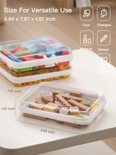 CoiiJoii 3PCS Large Clear Hard Shell Zippered Case, Diaper Bag Organizing - Image 2