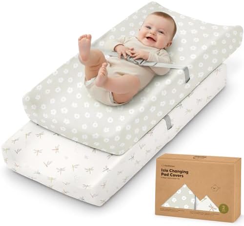 2-Pack Baby Changing Pad Cover for Girl by KeaBabies