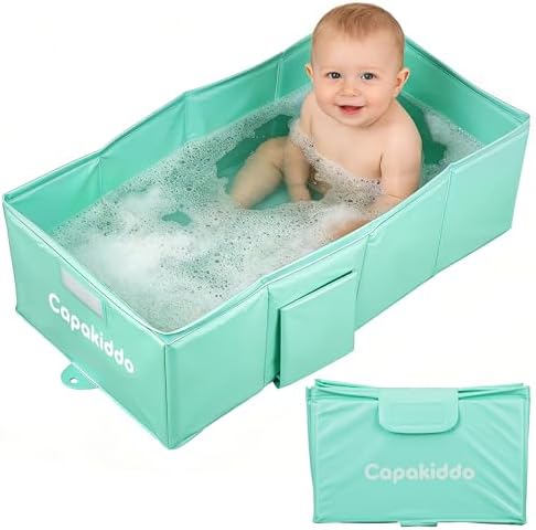 Collapsible Baby Bathtub, Space-Saving & Easy to Clean by CAPAKIDDO