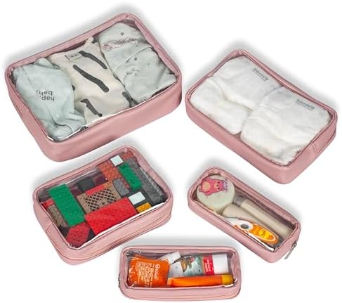 Remobia Hicol TSA Approved 5-Piece Diaper Bag Organizer Pouch Set Clear - Image 5