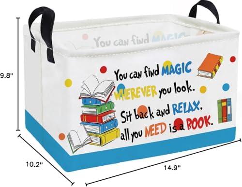 Essme Rectangular Kids Baskets, Book Storage Box, Cute Basket - Image 2
