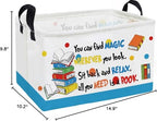 Essme Rectangular Kids Baskets, Book Storage Box, Cute Basket - Image 2