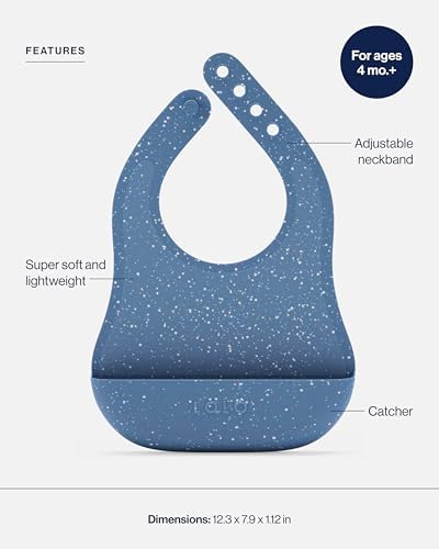 Lalo The Bib, Adjustable Non-Toxic Silicone Baby Bib - Image 3