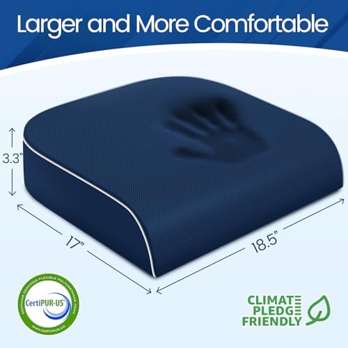 SweetSlubr Seat Cushion, Chair Pad, Memory Foam Tailbone Pain Relief - Image 2