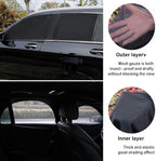 4PCS Car Window Shades with Zipper, Breathable Car Window Cover Baby Window - Image 3